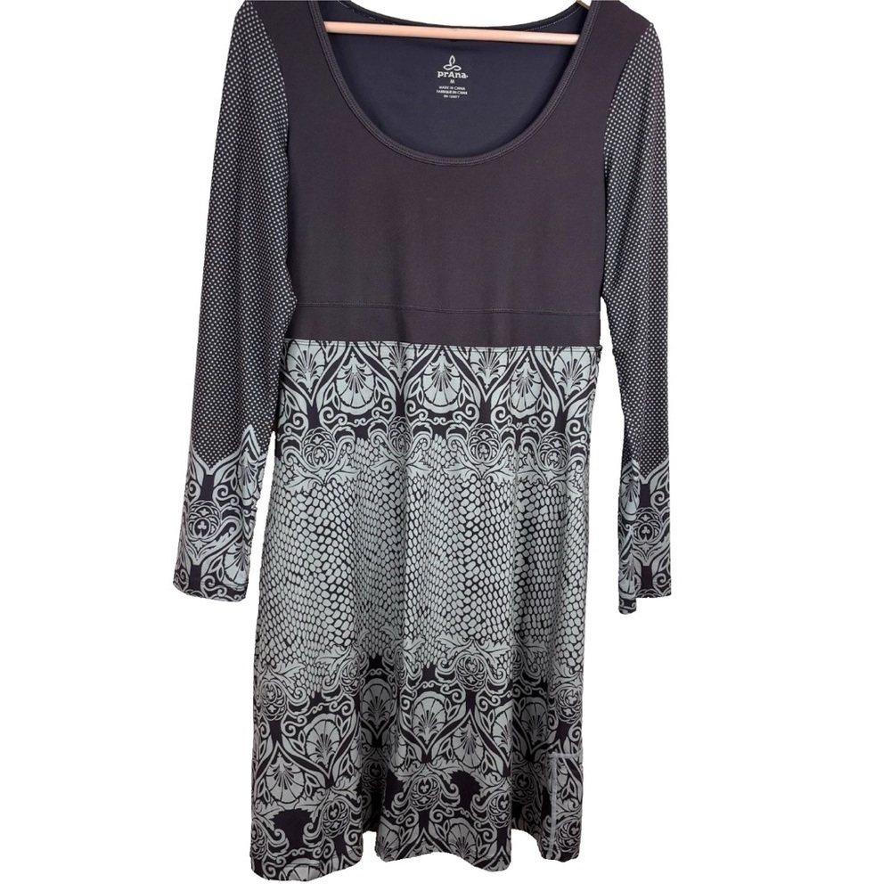 Prana Holly Dress M Chocolate Brown Long Sleeve Stretch Active Hiking Gorpcore
